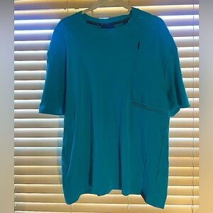 XL Scotch & Soda Teal zippered Pocket T-Shirt